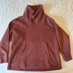 Women’s Nike Therma Fleece Long Sleeve Top Claystone Red size S